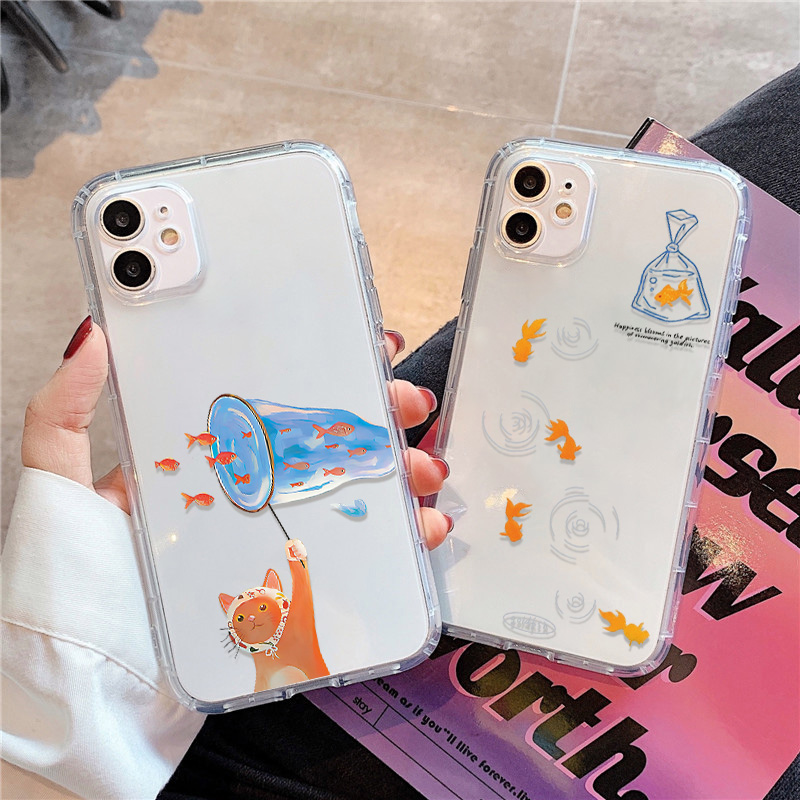 Phone Cases Apple - Lovely Fishes Clear Phone Case For