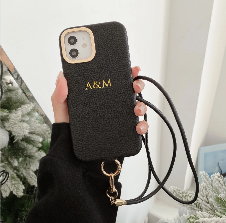 Phone Cases Liverpool - Customized engraved name letter Leather Phone