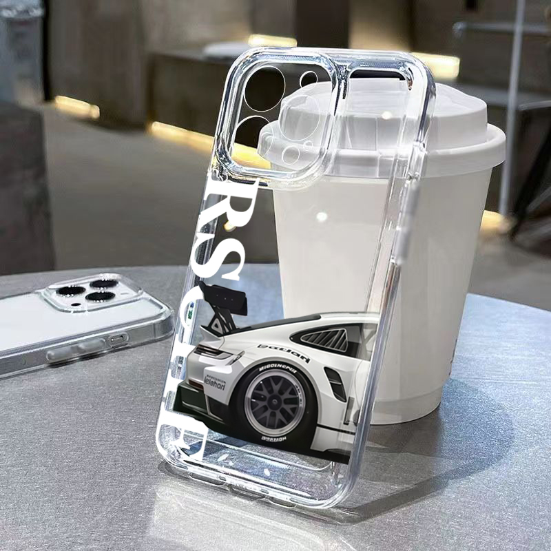 Phone Cases Cool - Transparent Cool Sports Car Phone Case