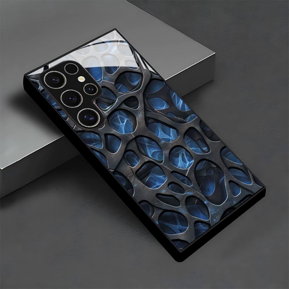Phone Cases Cool - Cool blue honeycomb glass Phone Case