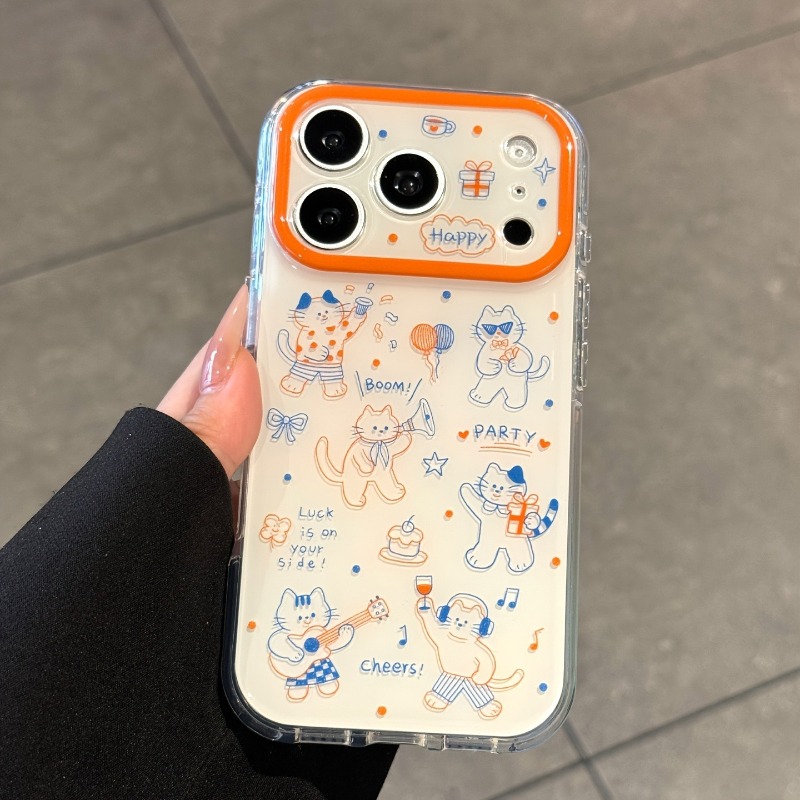 Cute Anime Case - Cartoon Cute Line Cat Pattern New