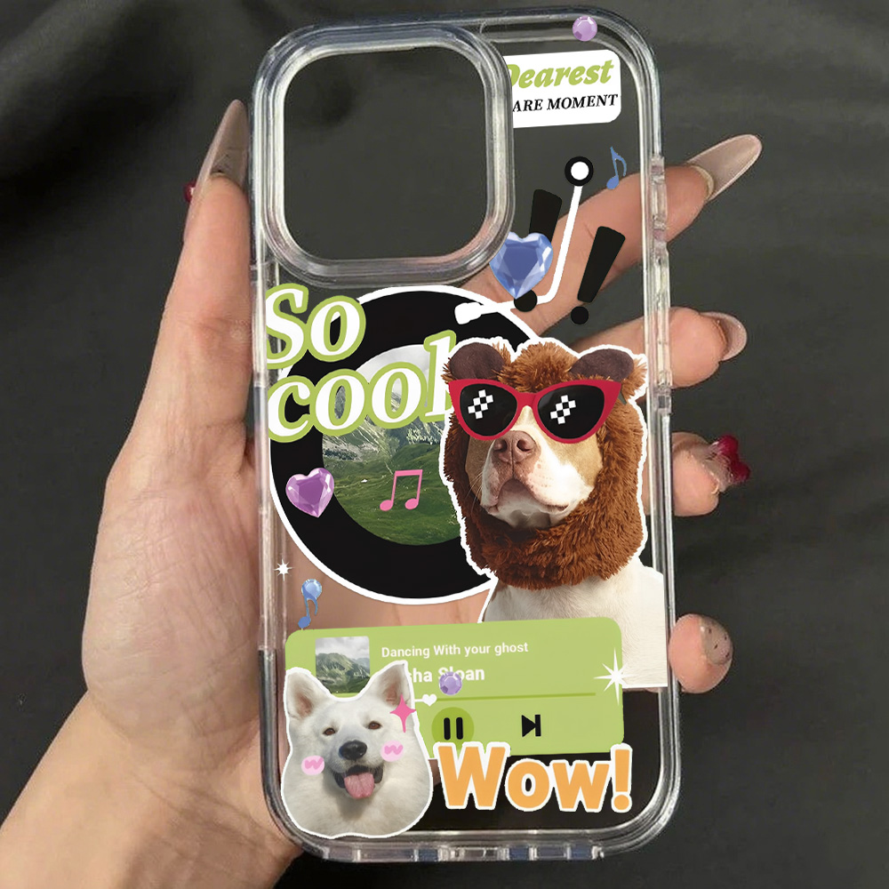 Phone Cases Quirky - Quirky Cartoon Puppy Sticker Phone Case