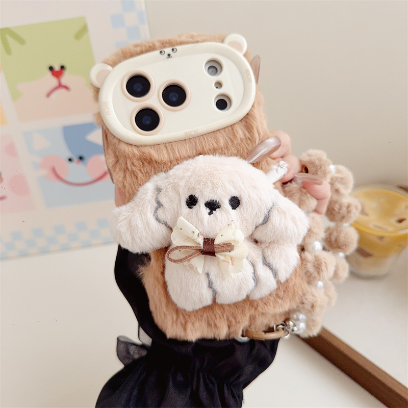 3D Cartoon Bowknot Puppy Warm  - огляд і ціна Phone Cases Apple