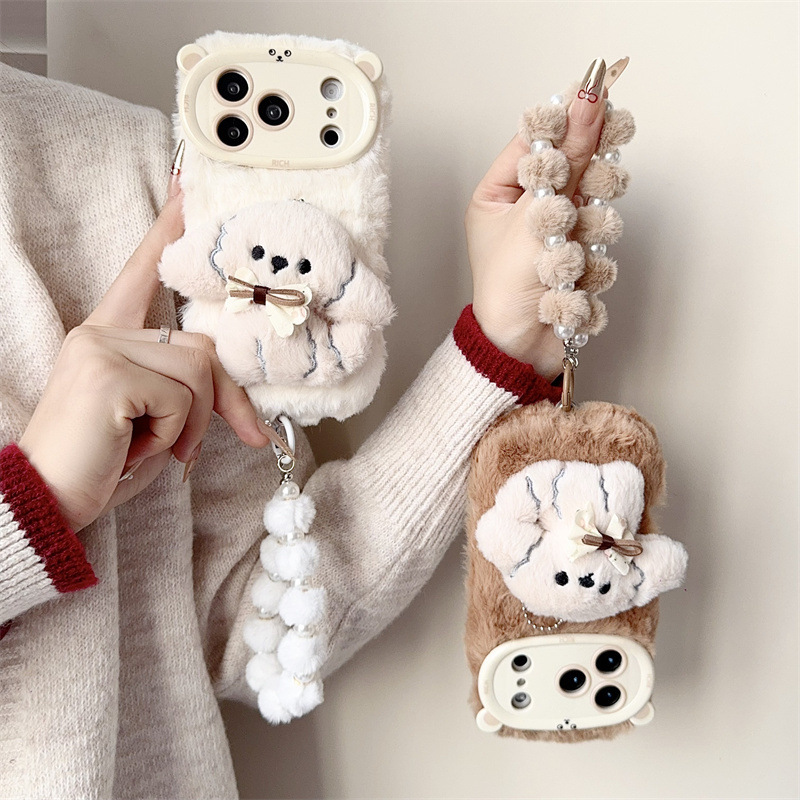 3D Cartoon Bowknot Puppy Warm  - огляд і ціна Phone Cases Apple