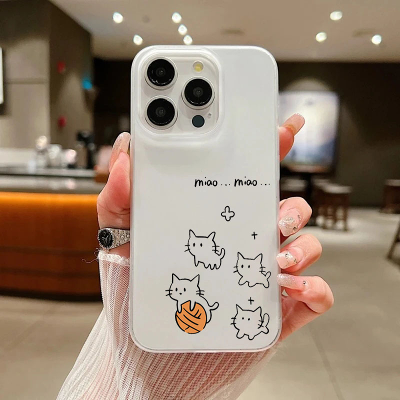 Cute Black Cat Pattern Phone C - огляд і ціна Phone Cases Cat