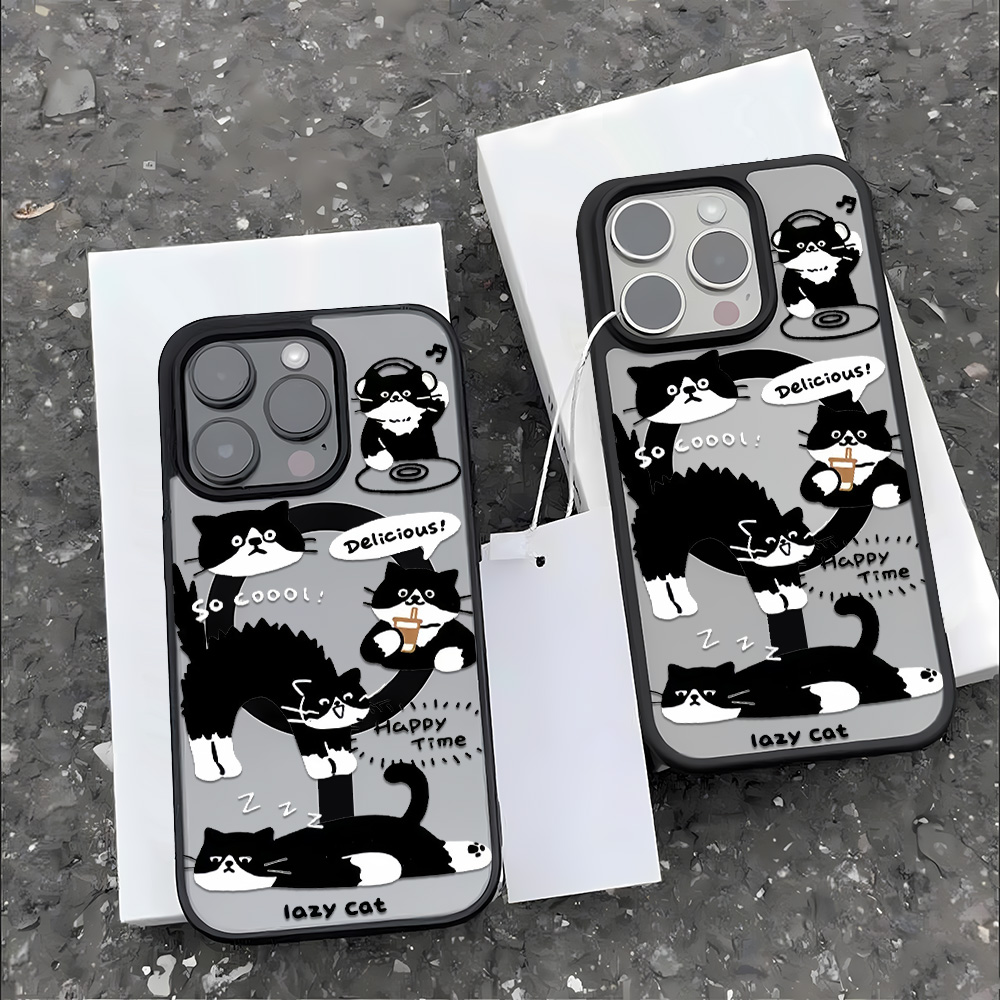 Funny Black Cat Wireless Charg - огляд і ціна Phone Cases Quirky