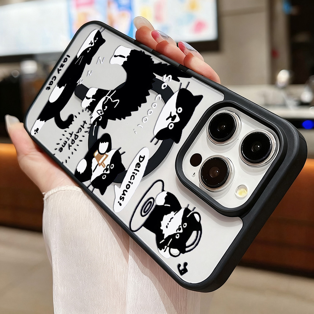Funny Black Cat Wireless Charg - огляд і ціна Phone Cases Quirky