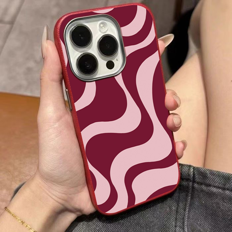 Retro Pink Abstract Wave Patte - огляд і ціна Phone Cases Cool