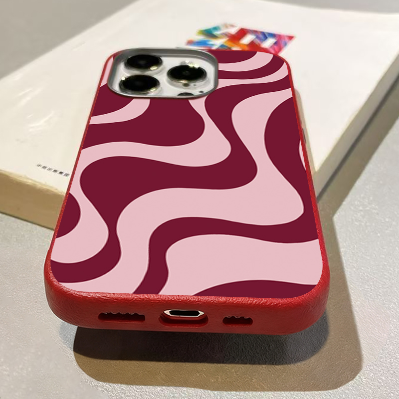 Retro Pink Abstract Wave Patte - огляд і ціна Phone Cases Cool
