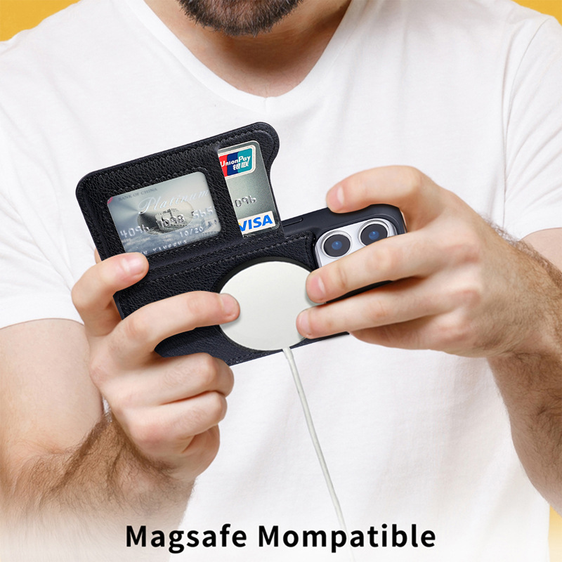 For Magsafe Magnetic Flip Leat - огляд і ціна Phone Cases With Card Holder