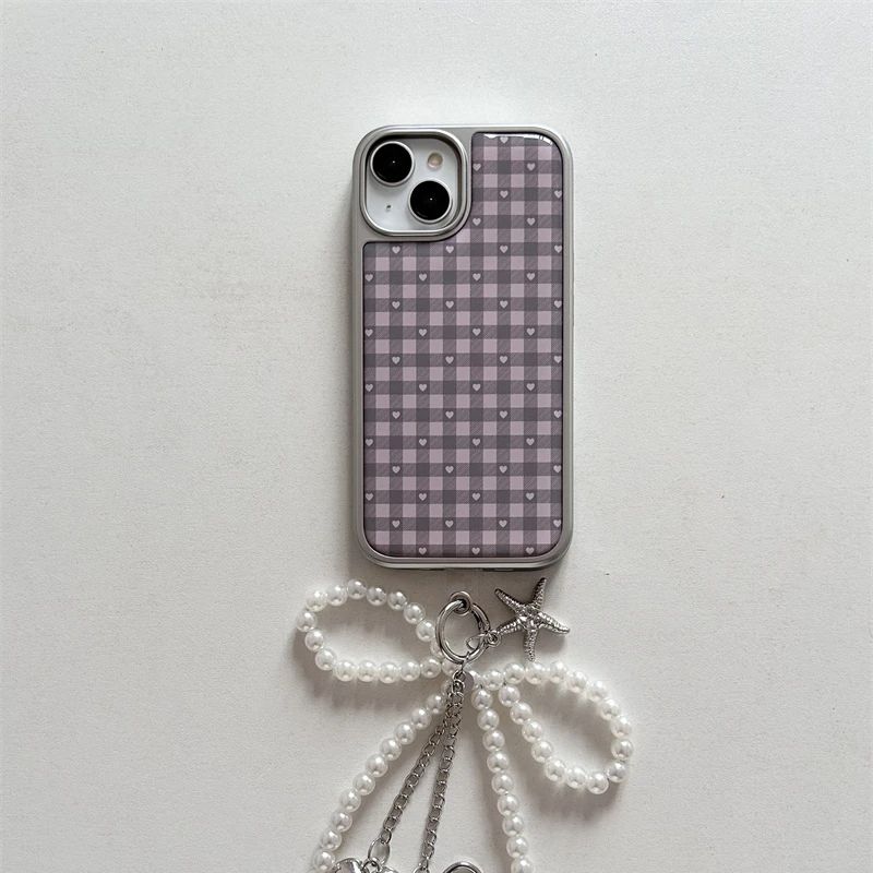 Pink Purple Heart-Shaped Check - огляд і ціна Phone Cases Cool Girl