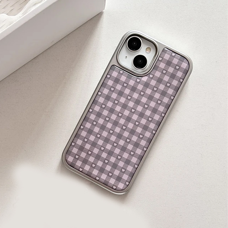 Pink Purple Heart-Shaped Check - огляд і ціна Phone Cases Cool Girl