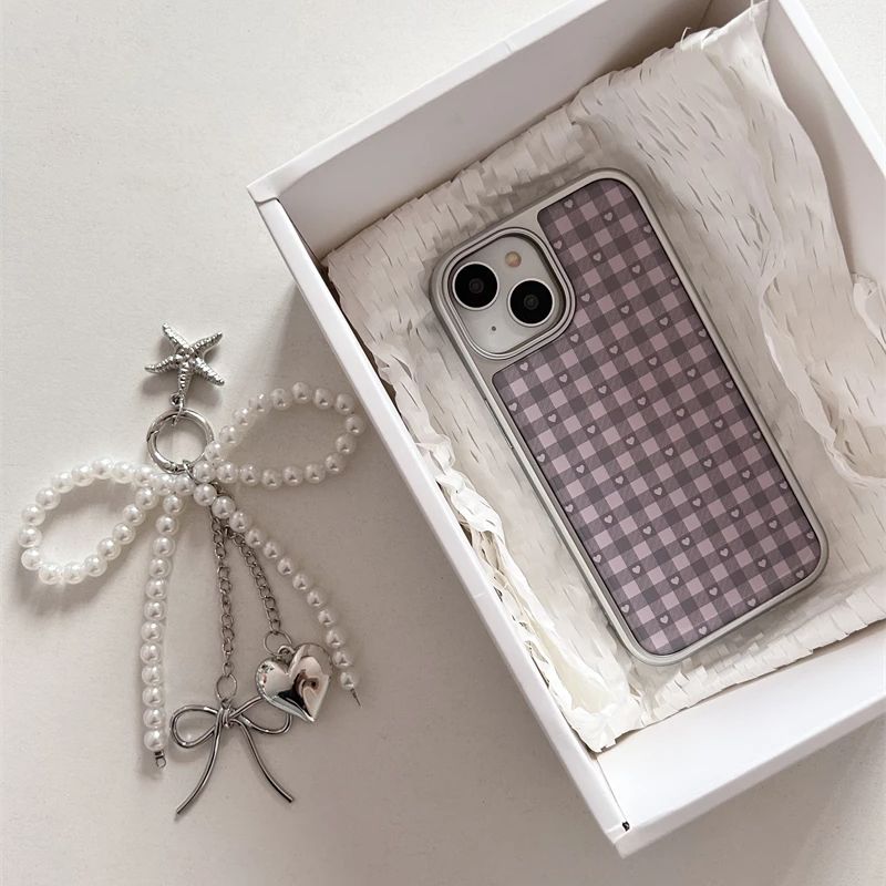 Pink Purple Heart-Shaped Check - огляд і ціна Phone Cases Cool Girl