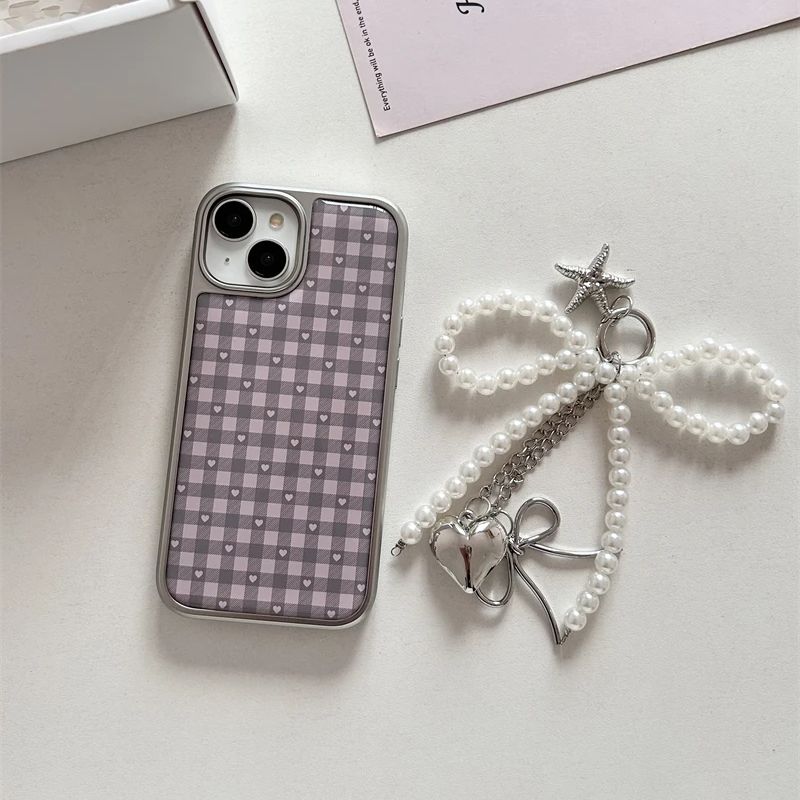Pink Purple Heart-Shaped Check - огляд і ціна Phone Cases Cool Girl