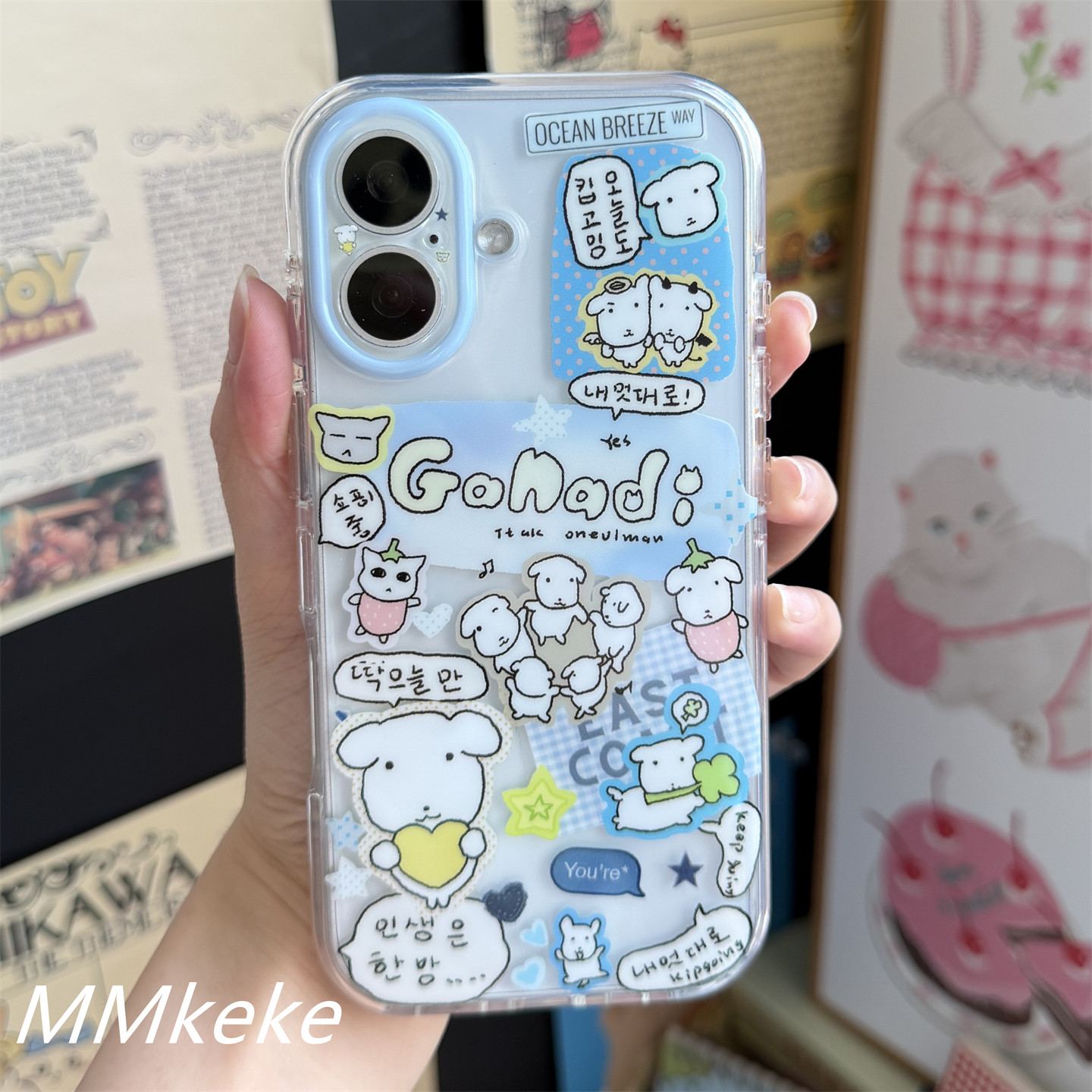 Korea ins Big Head Puppy Line  - огляд і ціна Phone Cases Cool Girl