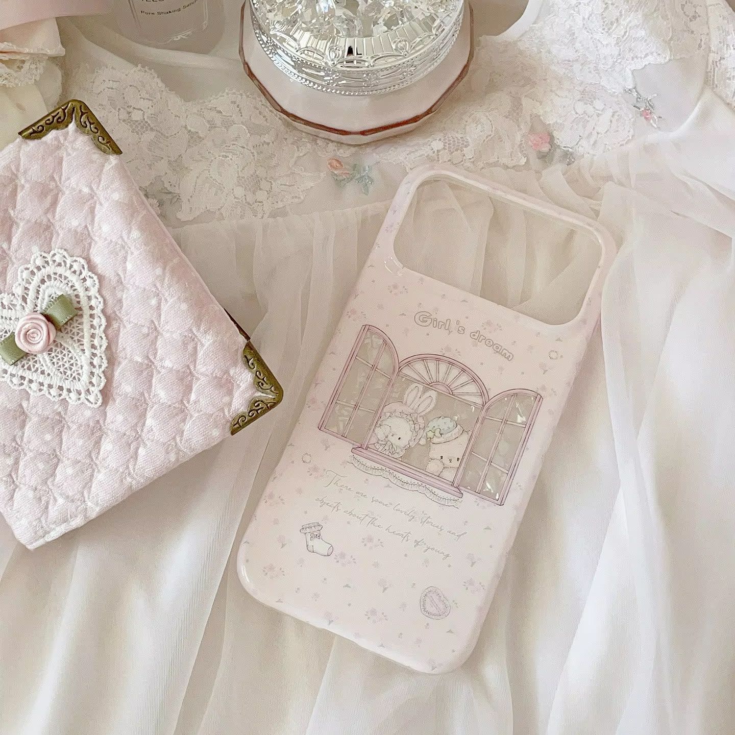 Kawaii Bunny Bear Floral Pink  - огляд і ціна Phone Cases Cool Girl