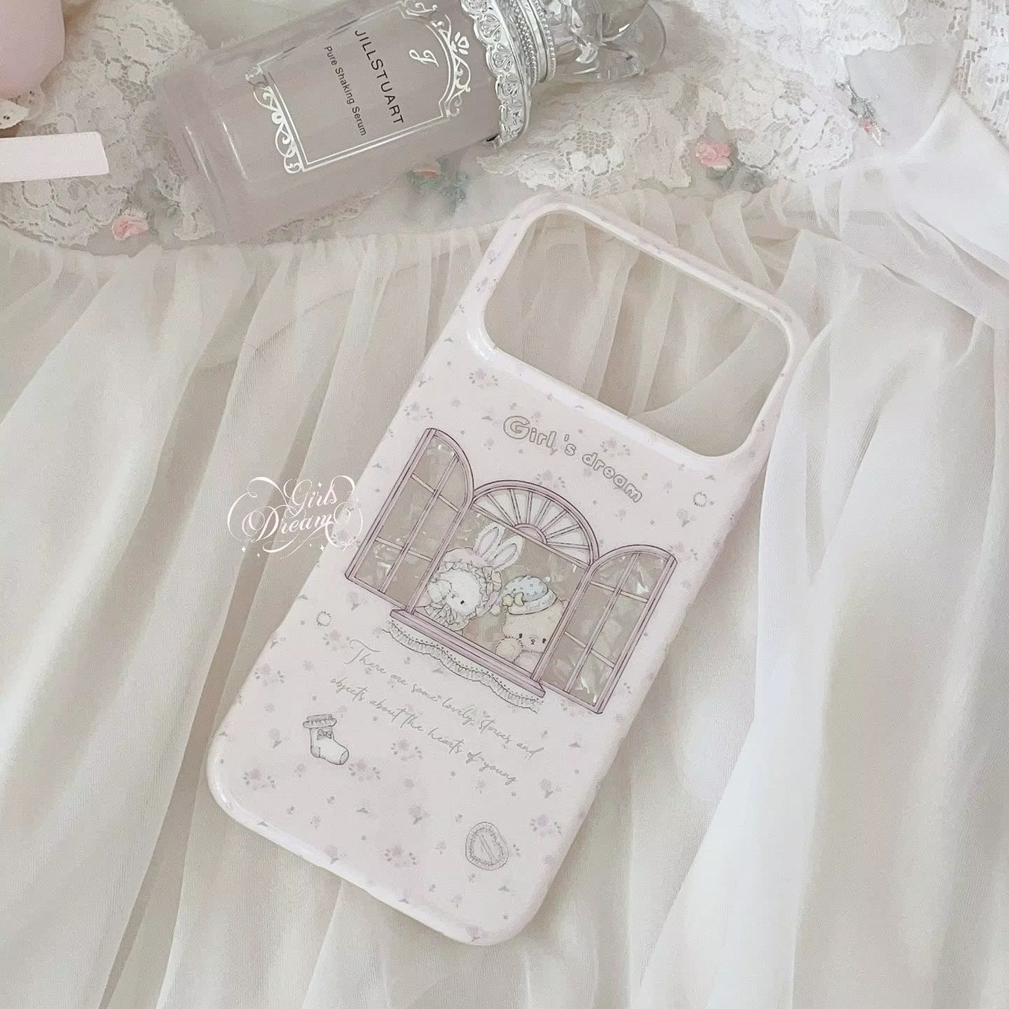 Kawaii Bunny Bear Floral Pink  - огляд і ціна Phone Cases Cool Girl