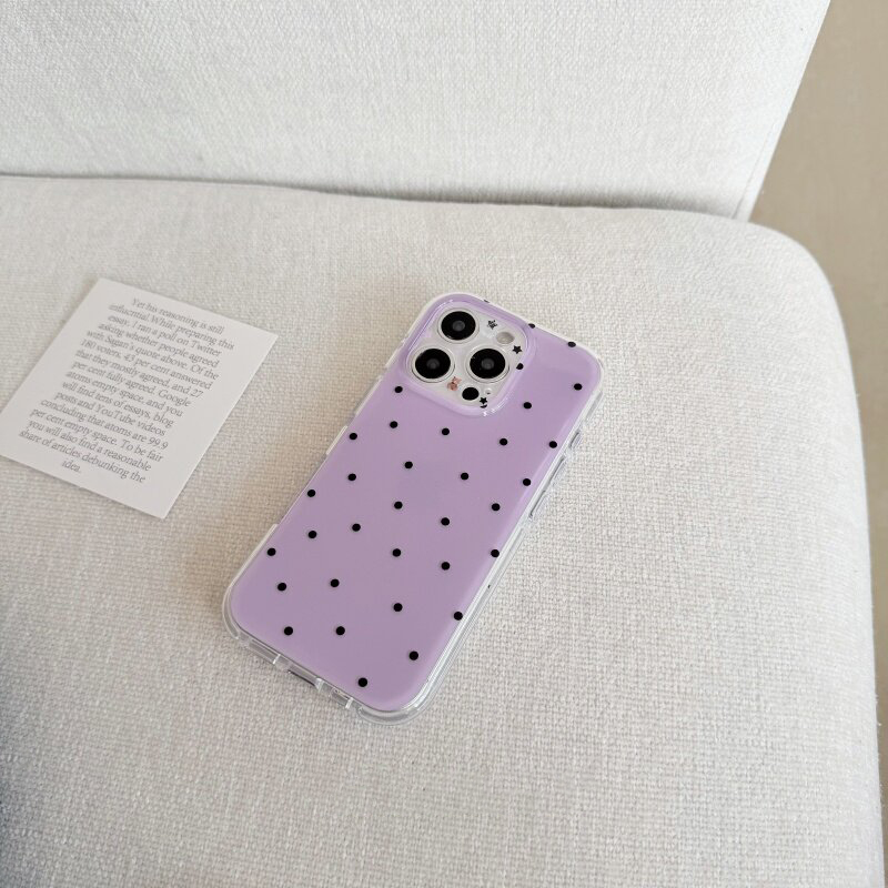 Korean White & Purple Polka Do - огляд і ціна Phone Cases Polka Dot