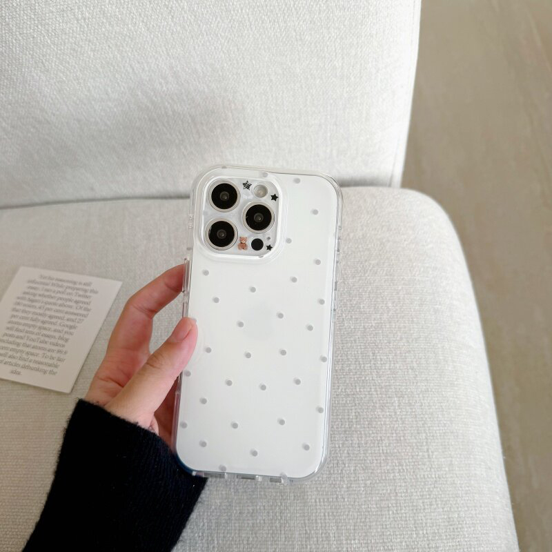 Korean White & Purple Polka Do - огляд і ціна Phone Cases Polka Dot