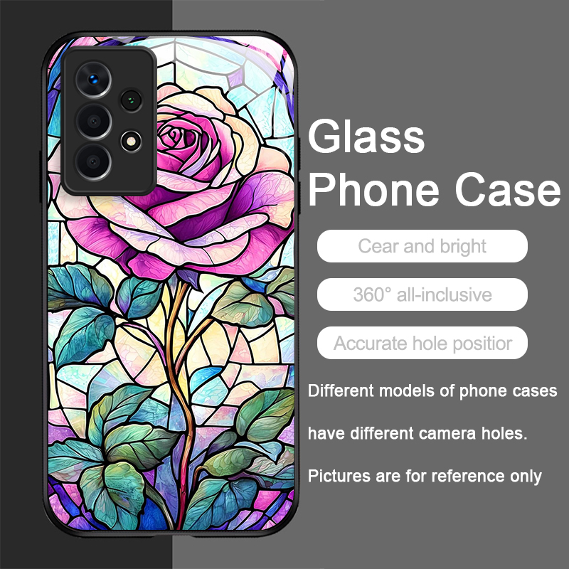 Art Colorful Glass Style Rose  - огляд і ціна Phone Cases For Samsung A14