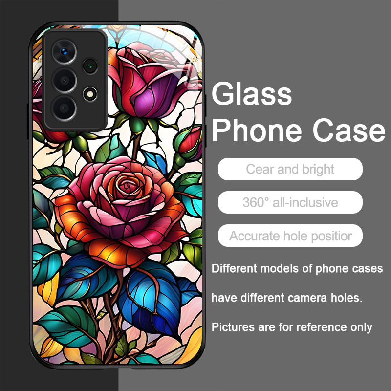 Art Colorful Glass Style Rose  - огляд і ціна Phone Cases For Samsung A14