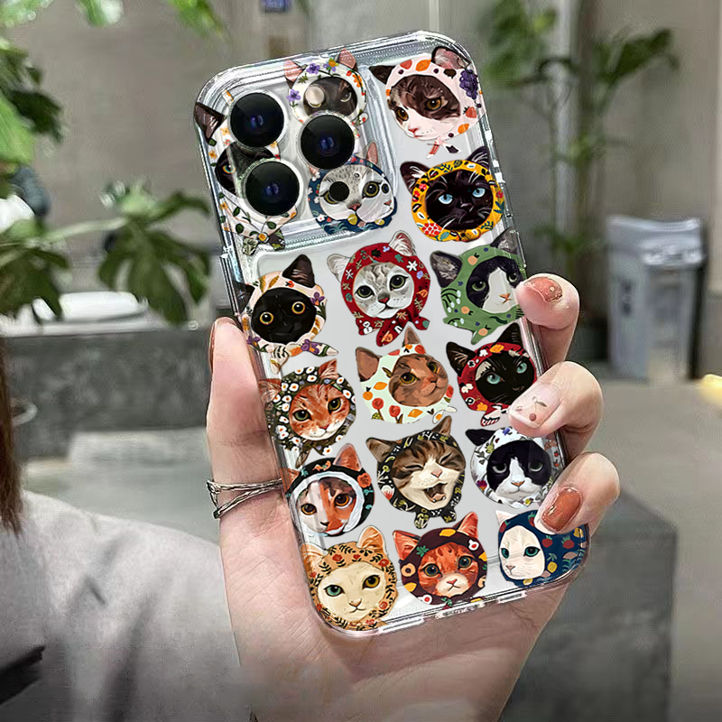 Cute Bandana Cat Clear Phone C - огляд і ціна Phone Cases Cat