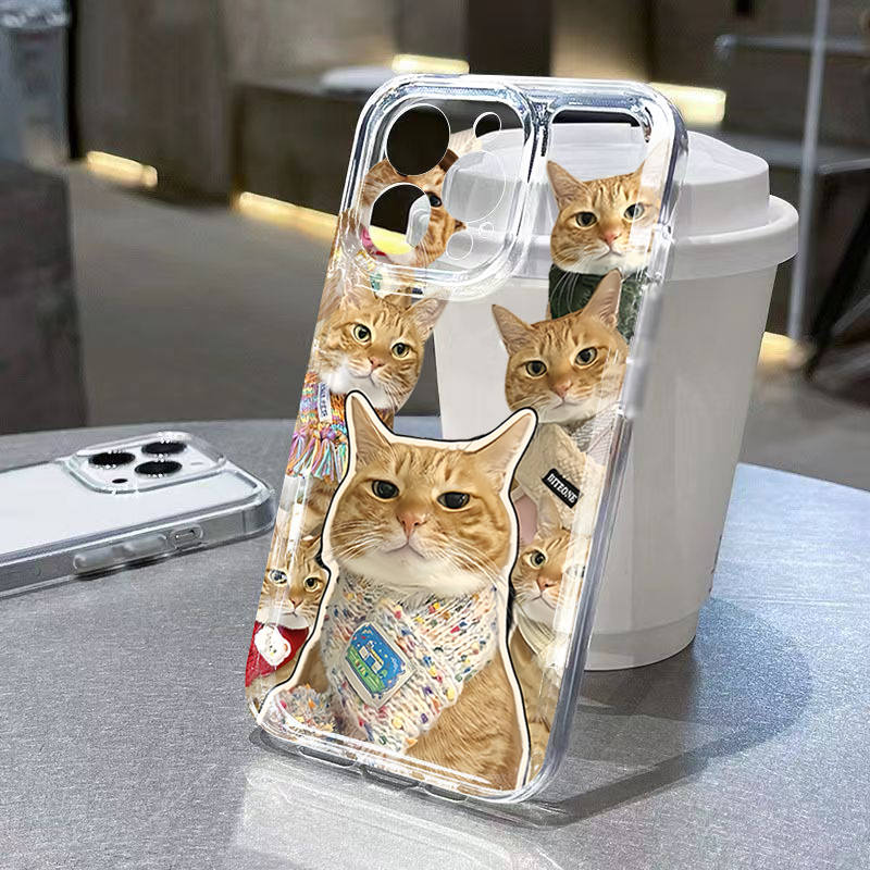 Cute Bandana Cat Clear Phone C - огляд і ціна Phone Cases Cat