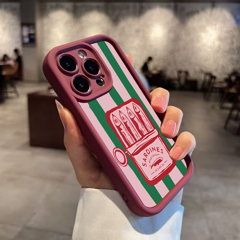 Funny Sardine Can Retro Stripe - огляд і ціна Phone Cases Quirky