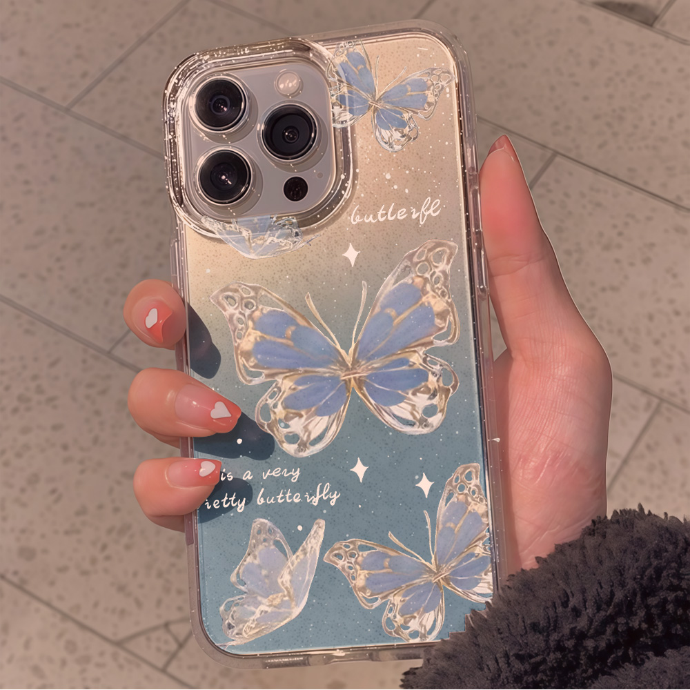 Luxury Blue Butterfly Clear Gl - огляд і ціна Phone Cases Luxury