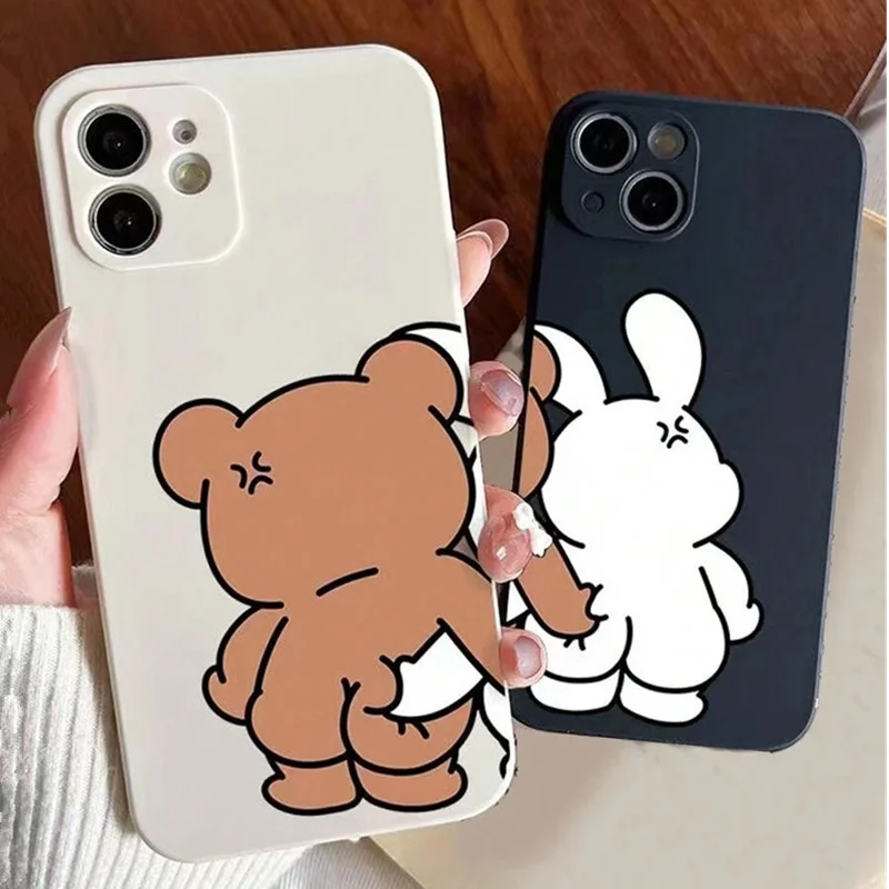 Funny Couple Cartoon Rabbit Be - огляд і ціна Phone Cases Quirky
