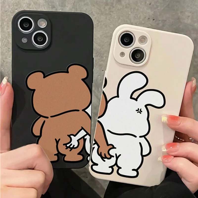 Funny Couple Cartoon Rabbit Be - огляд і ціна Phone Cases Quirky